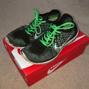 Men’s Nike Free-Run Flyknit 4.0 Green Size 11